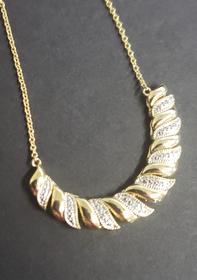 18k Gold Layered Lab Created Diamond Necklace 197//280